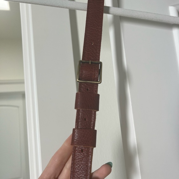 Portland Leather: Brown Leather Messenger Bag with Flap Closure - Picture 3 of 8